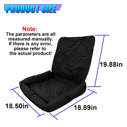 Dog Car Seat For Small Medium Dogs, Pet Front Seat Protector, Black Waterproof & Scratch-Proof Dog Car Seat Cover Booster Sofa, Non-Slip Portable Travel Safety Pet Carrier Bed For Car Truck SUV