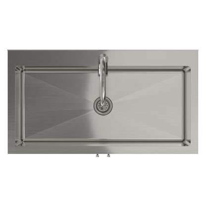 Reed - Deluxe Laundry Cabinet With Pull-Out Faucet And Stainless Steel Sink