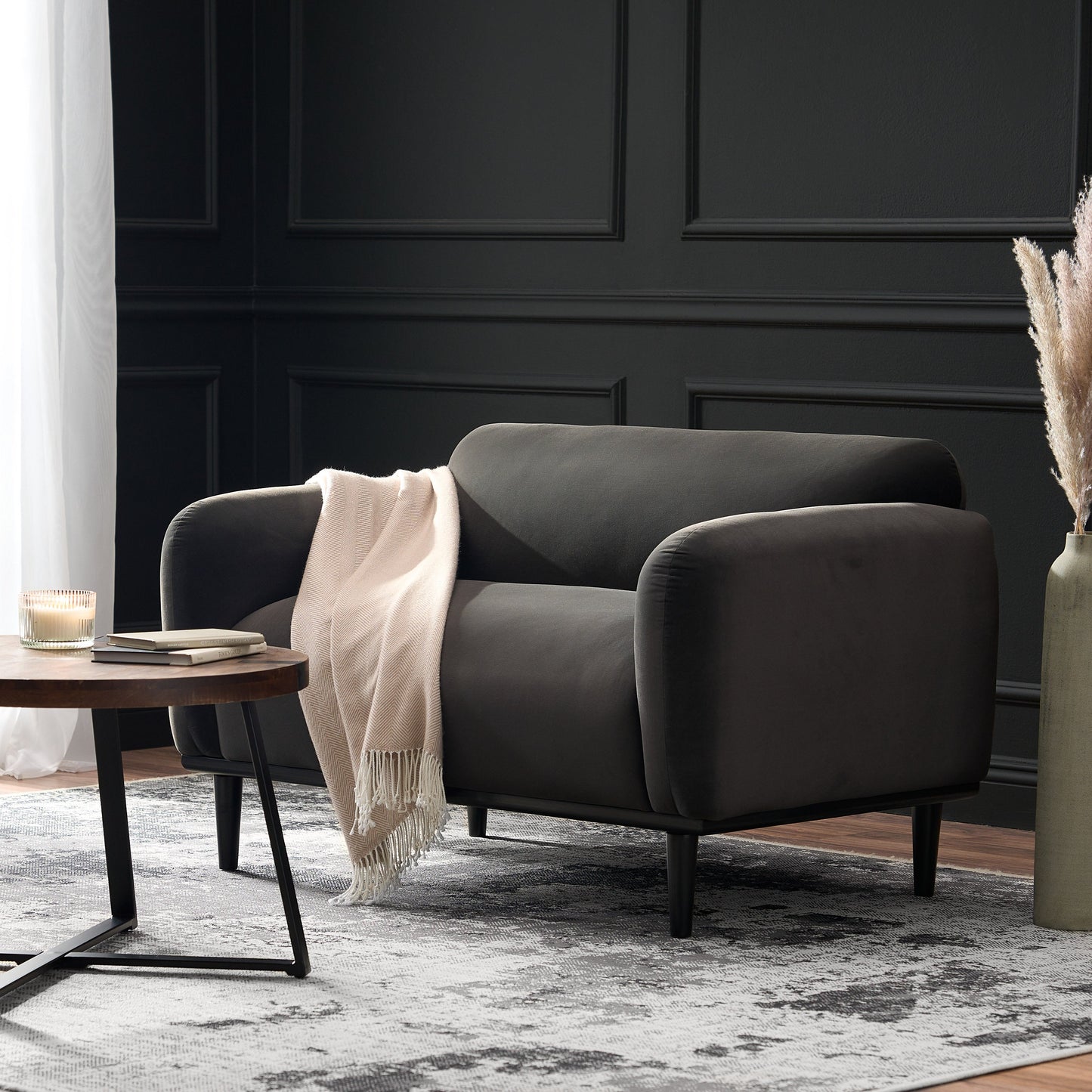 Loveseat Sofa - 50" Dark