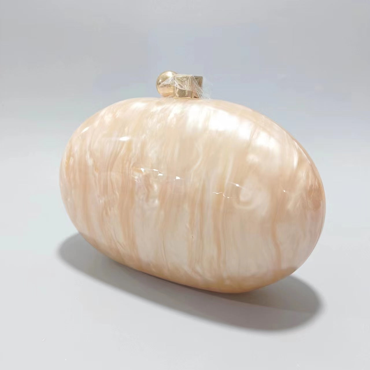 Womens Oval Pearlescent Fashion Shoulder Bag