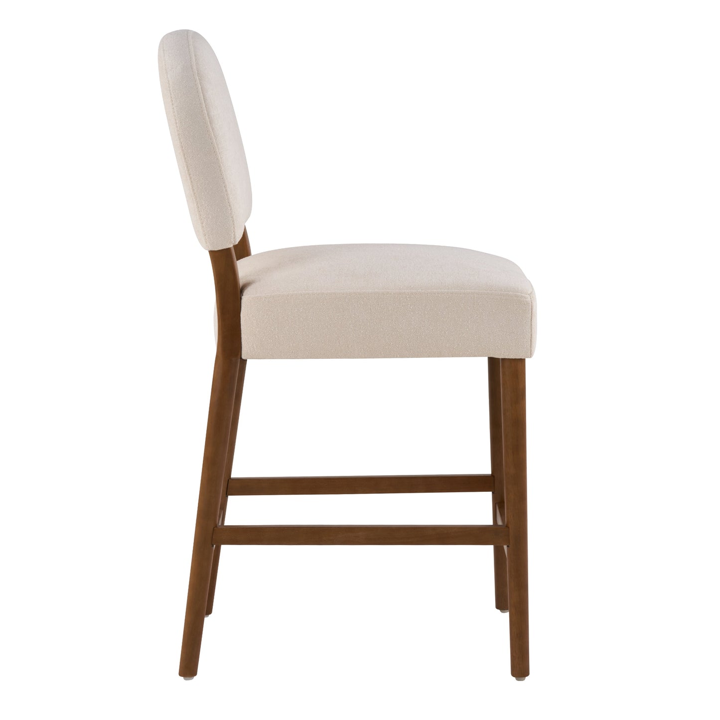 26'' Seat Height Fabric & Rubberwood Bar Stool