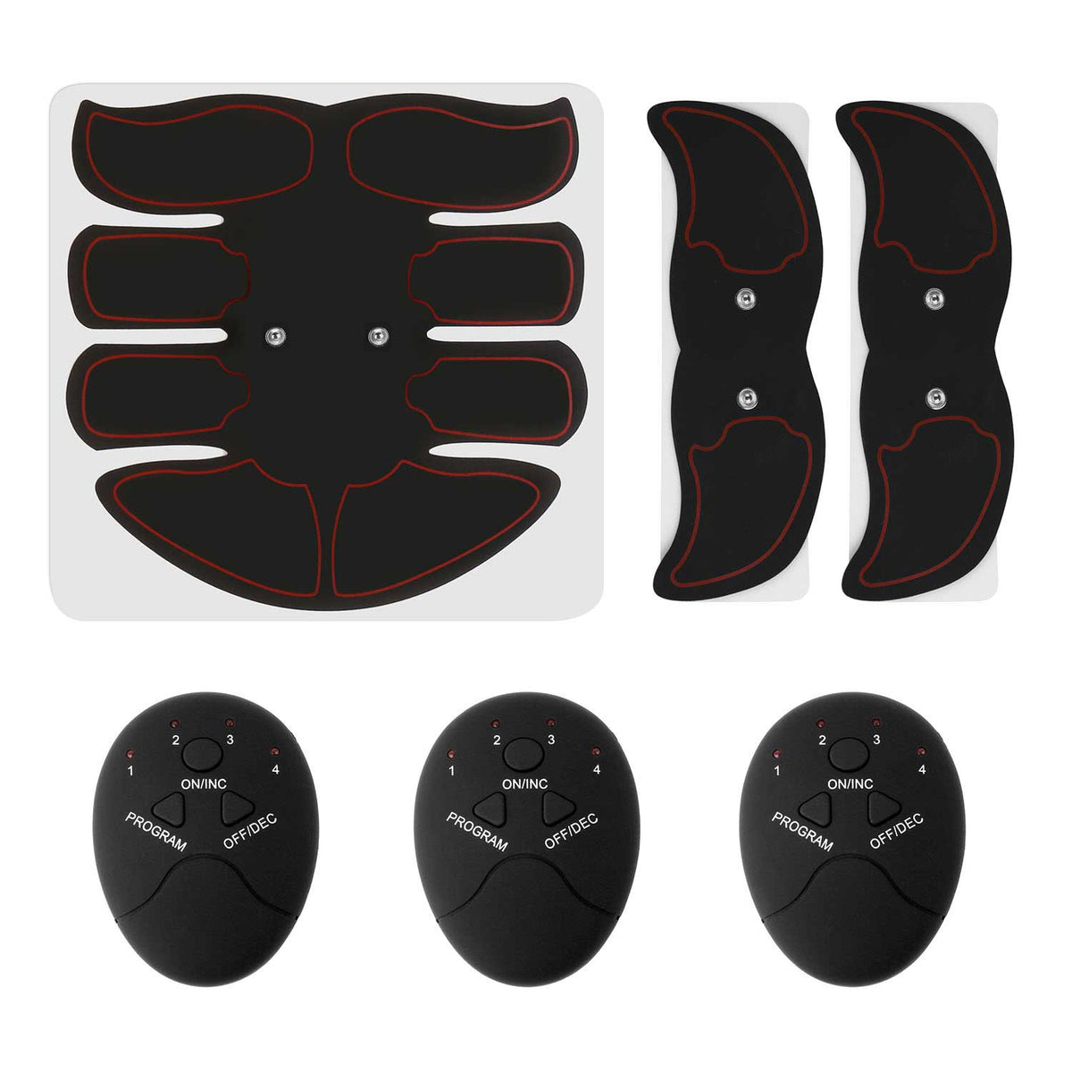 ABS Stimulator Muscle Toner EMS Abdominal Toning Belts Body Fitness Trainer w/ 6Modes