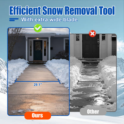 30" Wide Metal Snow Pusher