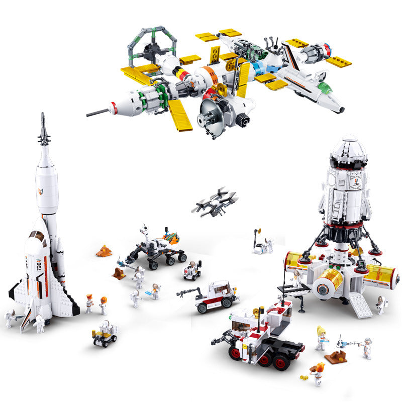 Building block interstellar rocket toy model