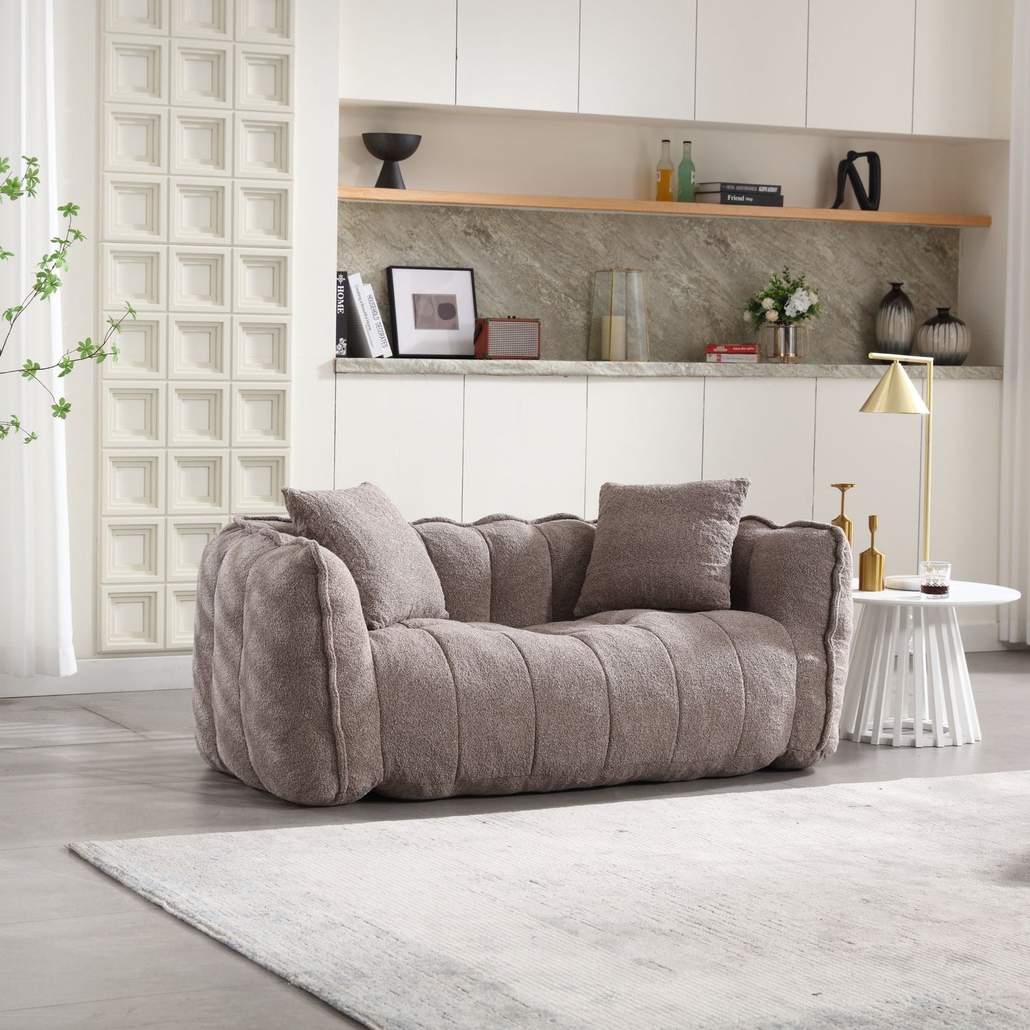 Cozy Beanbag Chair With High Resilience Foam Core For 2