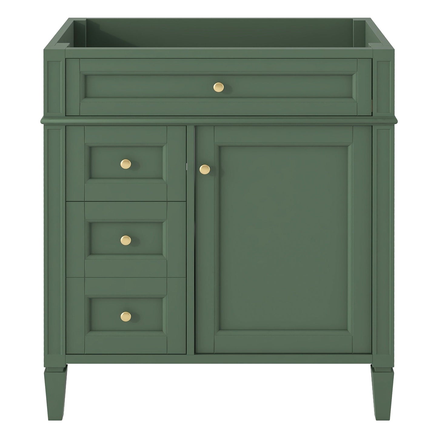 Bathroom Vanity With 2 Drawers and Tip-Out Storage Cabinet