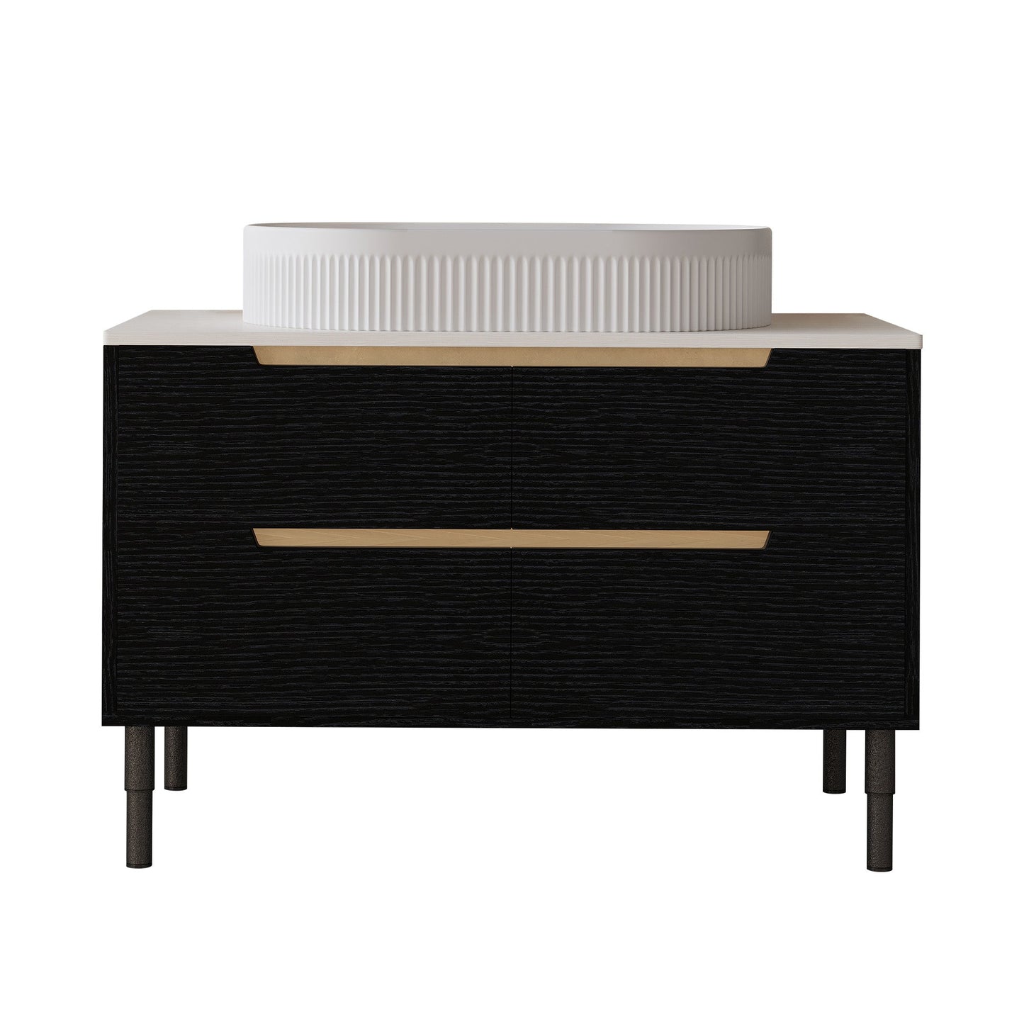 36 Inch Bathroom Vanity with Ceramic Integrated Sink & Soft-Close Drawers