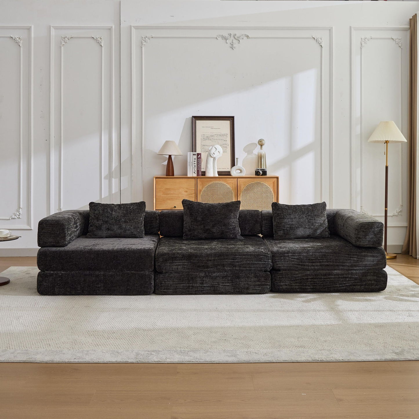 Convertible Floor Sofa Bed, Boneless Modular Sectional Sofa For Living Room