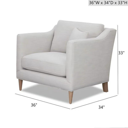 Chair With High Track Arms - Beige