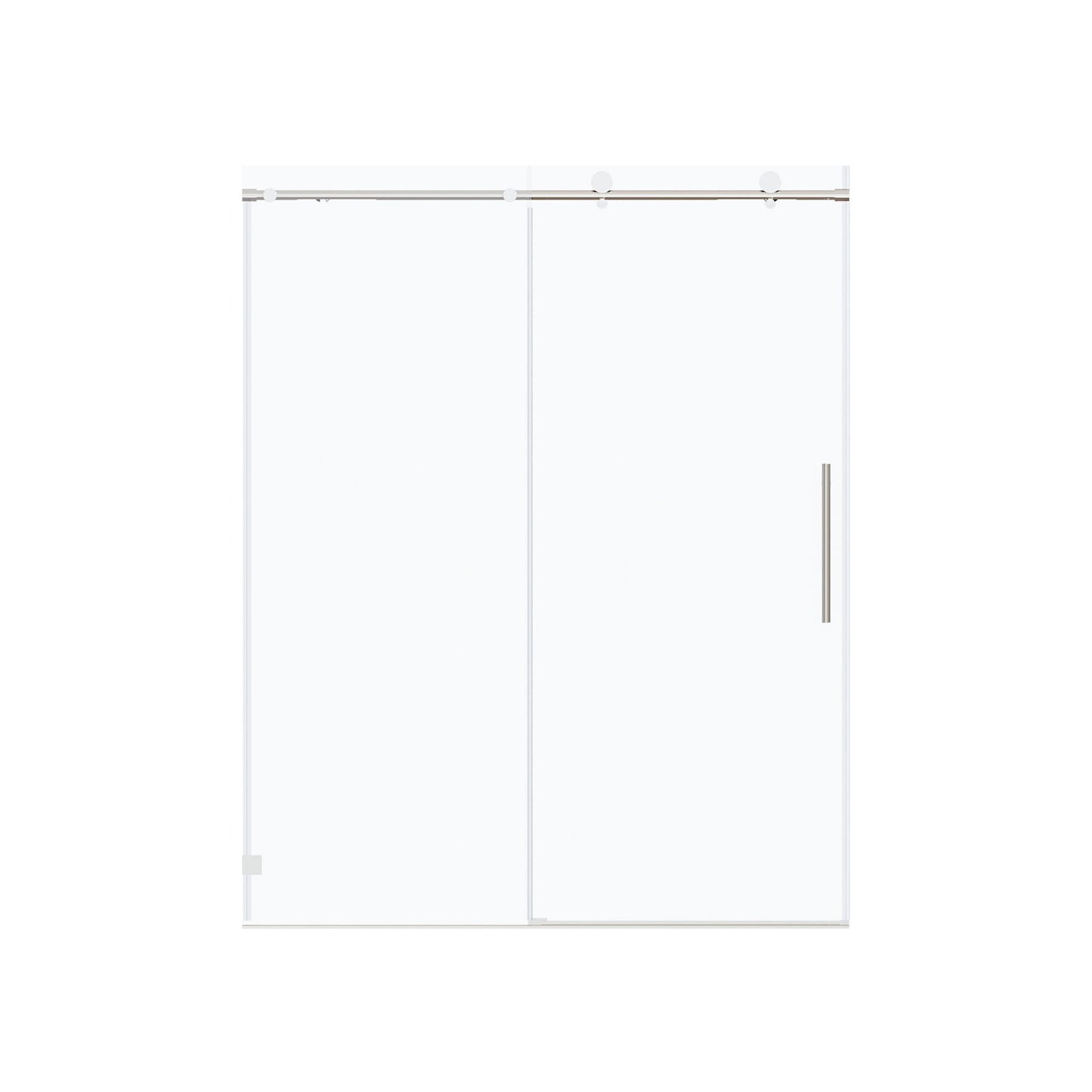 Frameless Single Sliding Soft Close Shower Doors, 5/16" Sgcc Tempered Glass