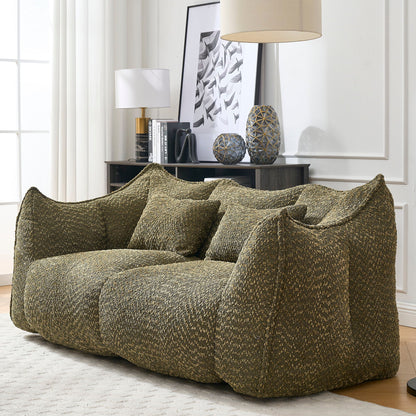 Comfortable Dual Beanbag Chair With High Resilience Foam Core For 2 People