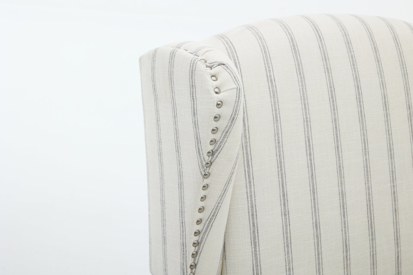 Modern Accent Chair with Retro Wood Legs and Floral Design