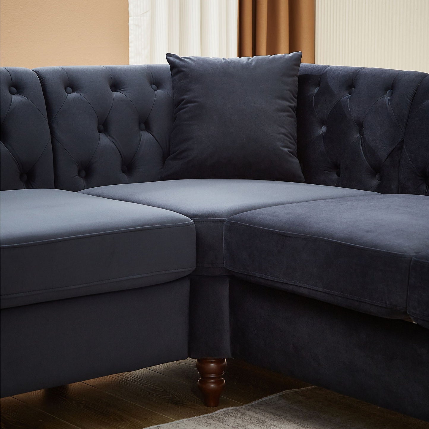Streamline Modern L-Shaped Corner Sofa