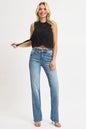 RISEN Full Size Tummy Control High Rise Straight Jeans Plus Size