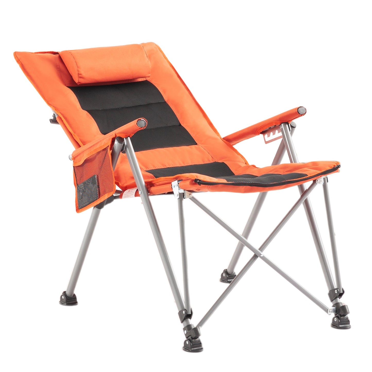 5-Position Adjustable Folding Camping Chair with Footrest