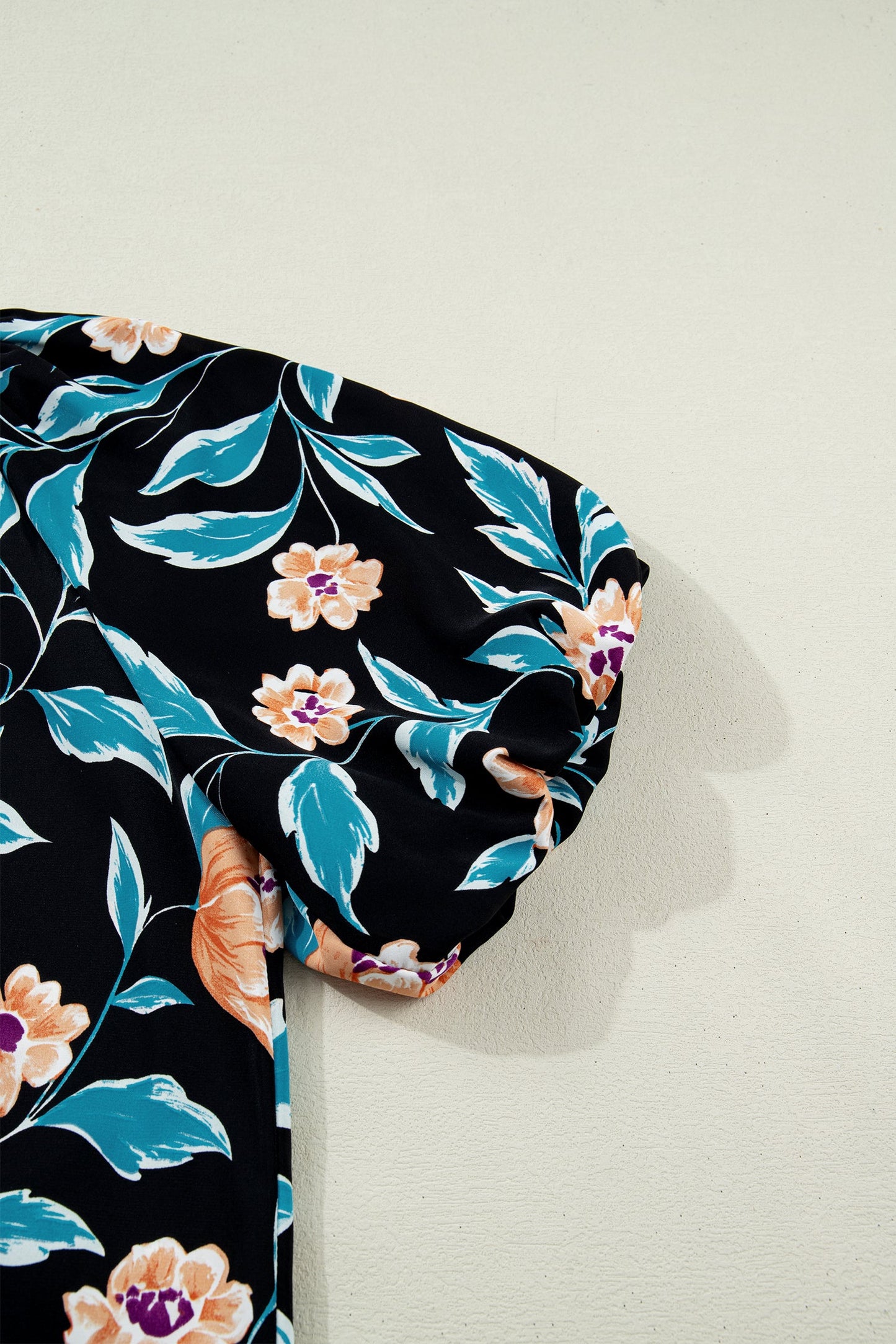 Ila Bubble Sleeve Notched Blouse