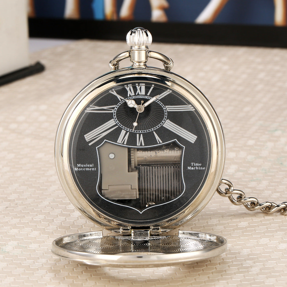 Creative Musical Pocket Watch Swan Lake Quartz Watch