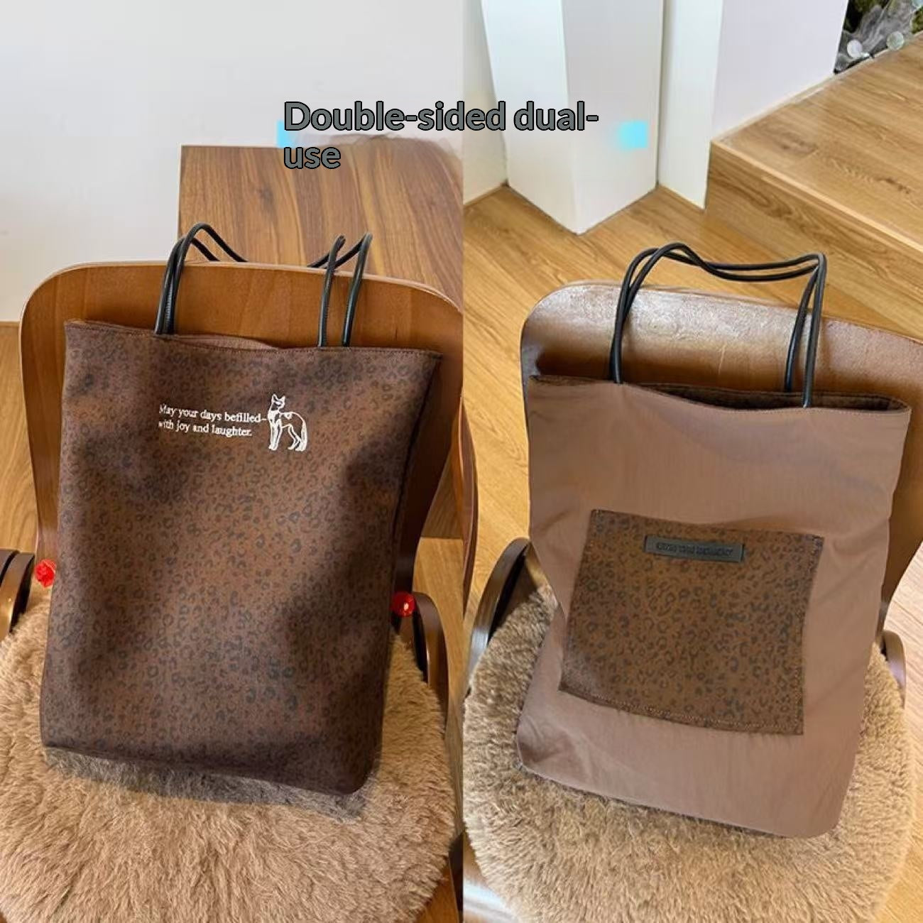Leopard-print Shoulder Bag Large-capacity Bucket Bag