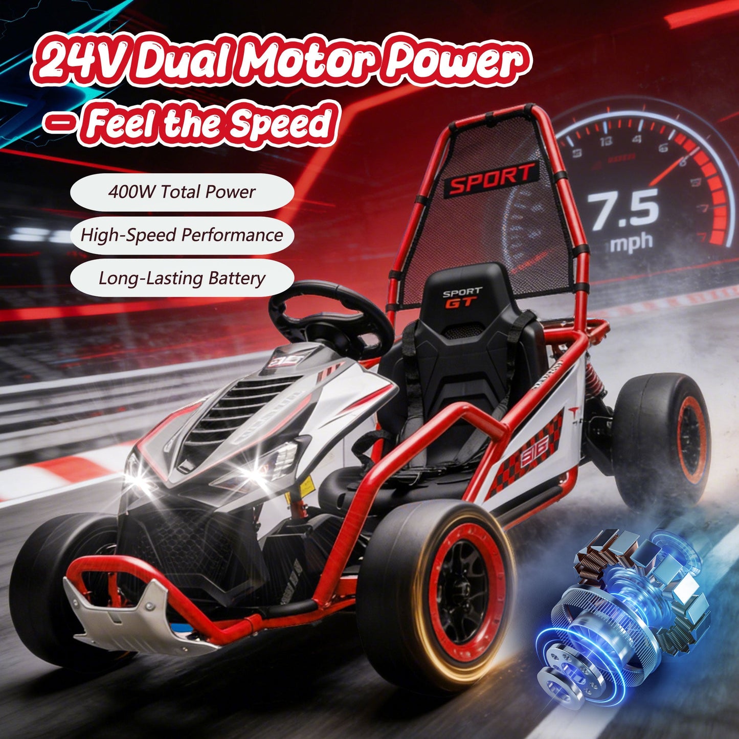 24V 400W Electric Kids Ride-On Toy