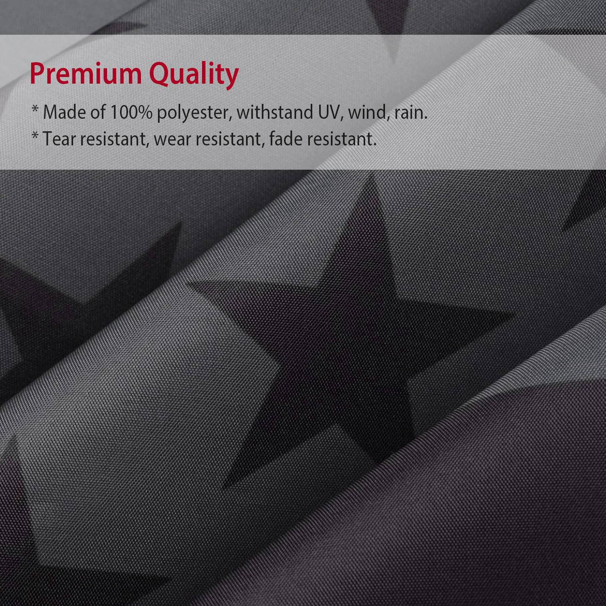 All Black American Flag 3x5FT UV Protection Black US Flag Double Side Printing Fade Resistant Black USA Flag with Brass Grommets