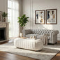 Upholstered Ottoman, Oval Shape