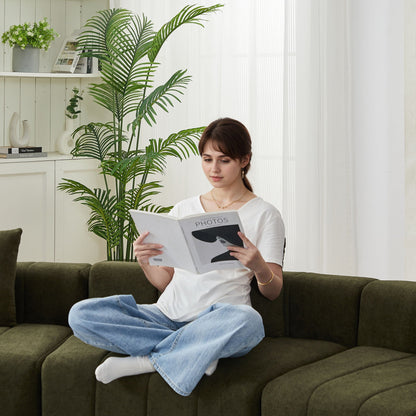 Modular Sectional Sofa With 2 Pillows, Symmetrical Design