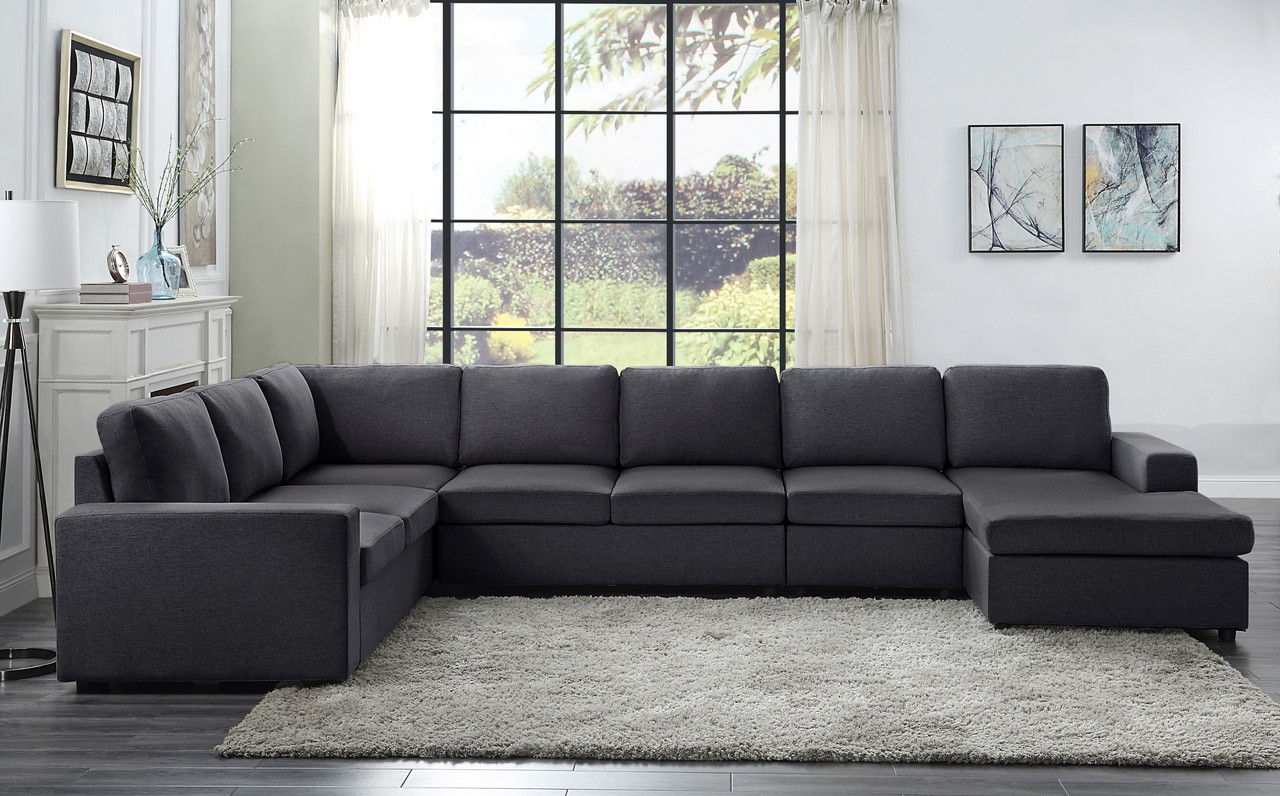 Hayden - 7 Seat Reversible Modular Sectional Sofa Chaise