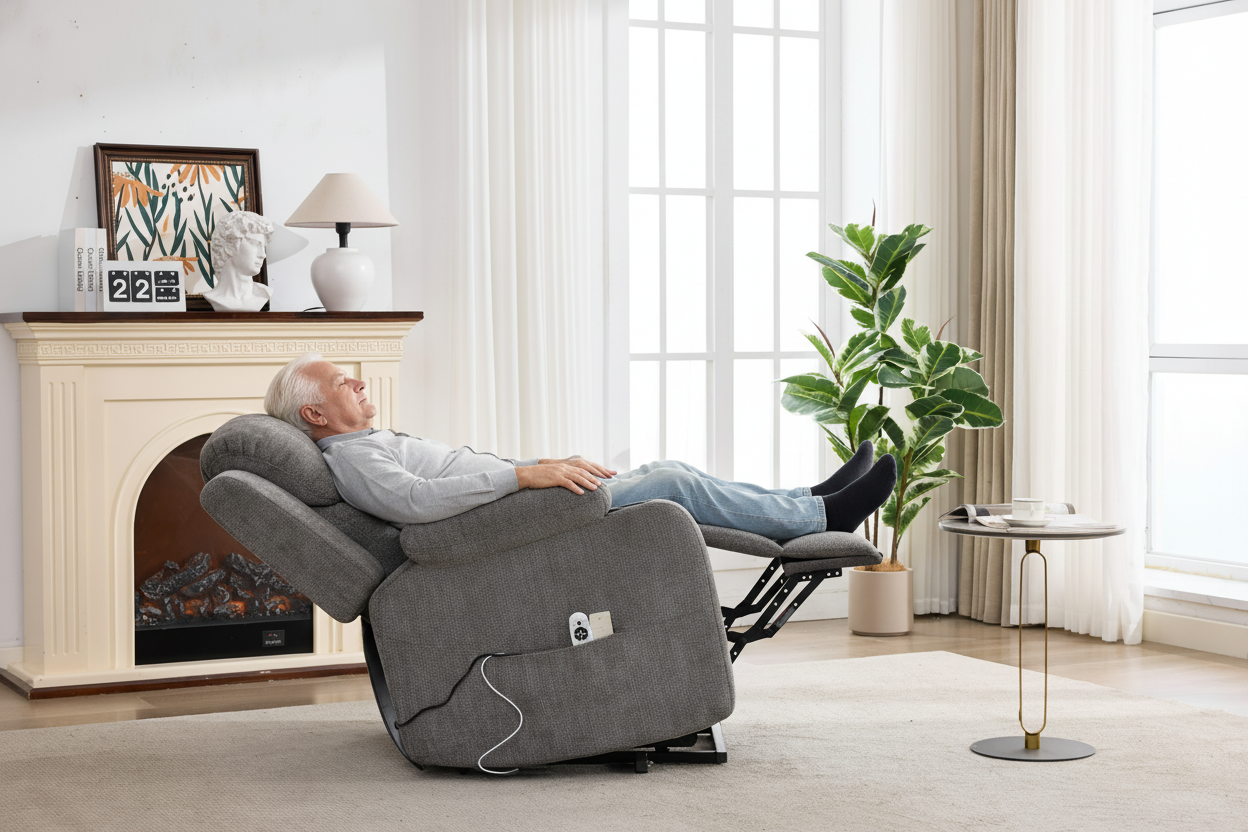 Infinite Position Power Lift Recliner Chair with Massage and Heating