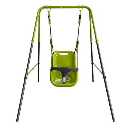 Xns001 Baby Swing With Safety Seat Indoor / Outdoor - Black / Green