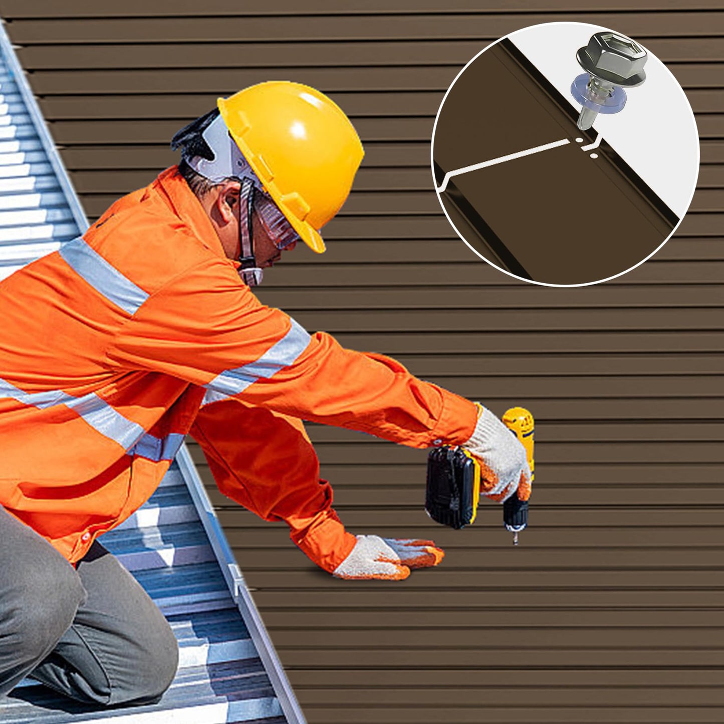 20 Pcs Metal Roofing Panels, Galvanized Steel, Waterproof, Heavy Duty