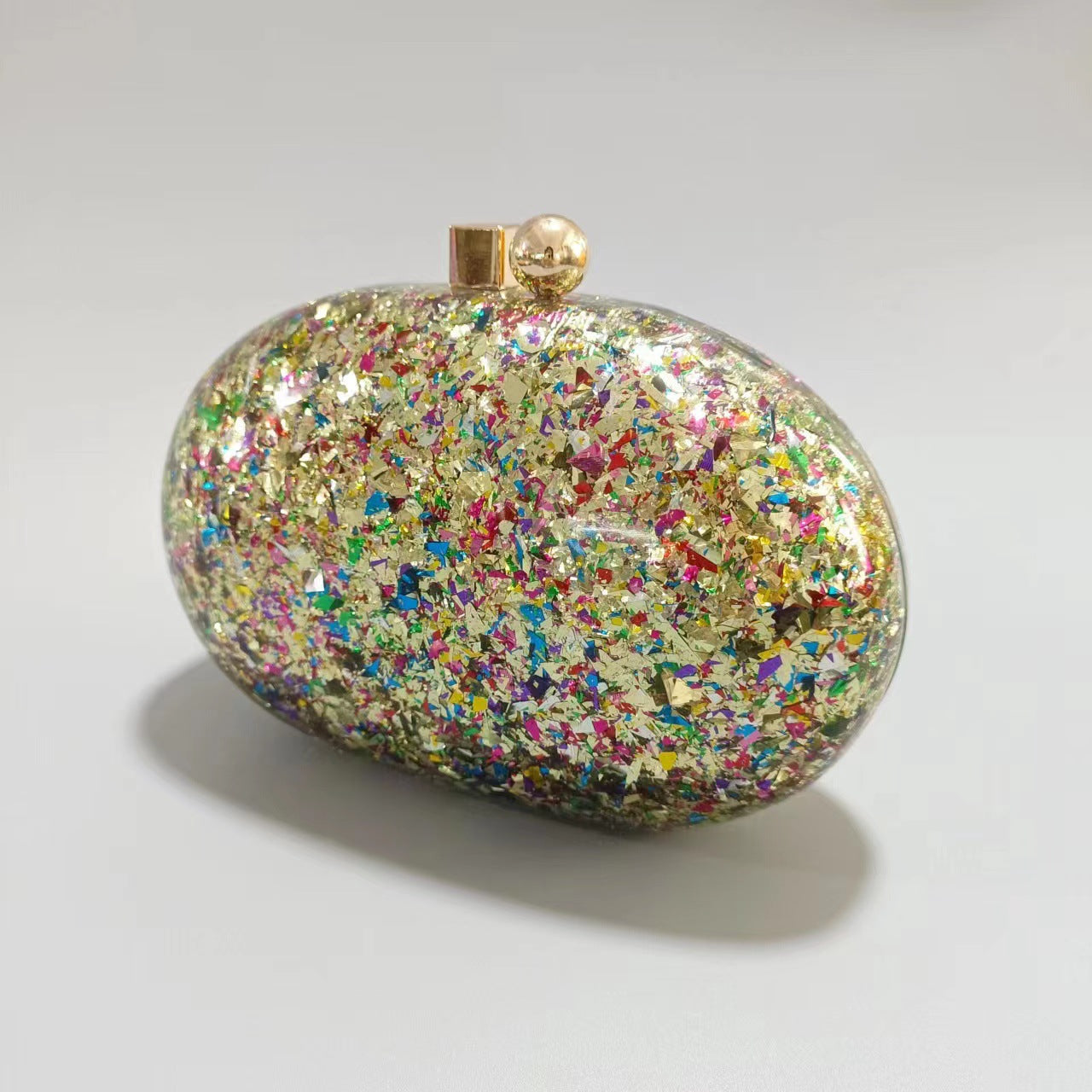 Womens Oval Pearlescent Fashion Shoulder Bag
