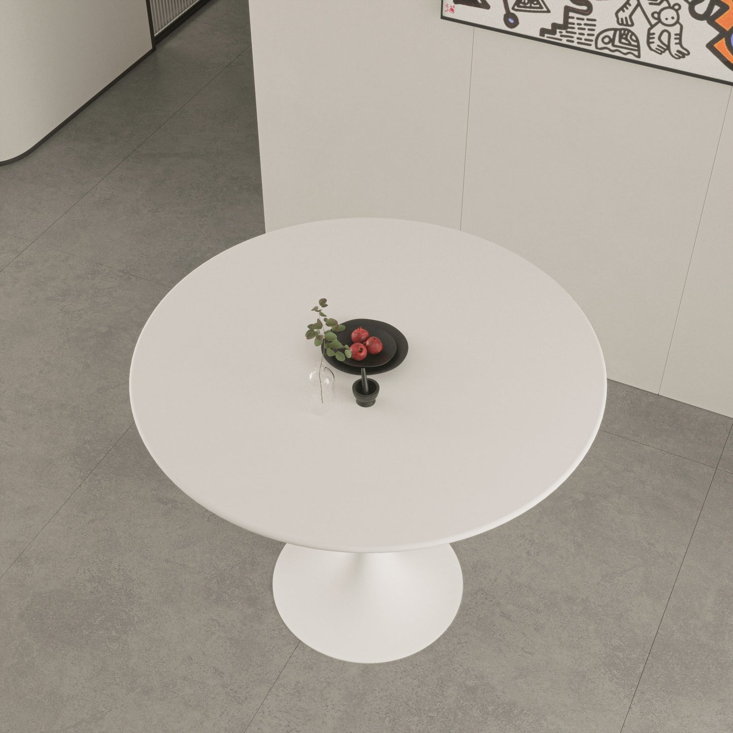 31.5" White Dining Table