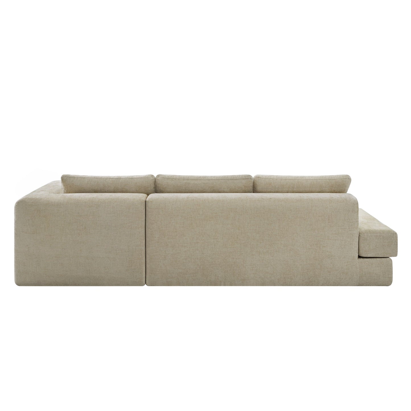 L-Shaped Modular Sofa With Double Layer Cushion