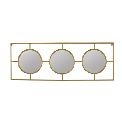 3 Mirror Piece Wall Mirror InRectangular Frame, Home Wall Decor For Bedroom Living Room