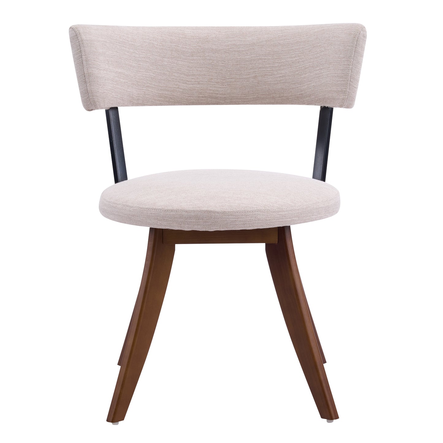 Modern Upholstered Dining Chairs with Curved Back