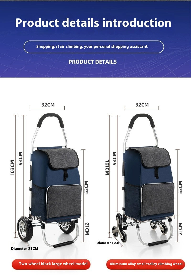 Upgraded Portable Folding Supermarket Cart