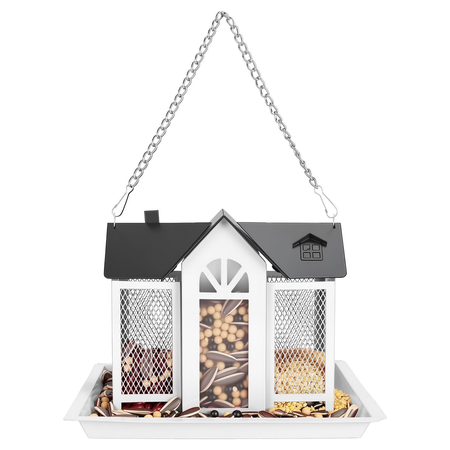 Barn Bird Feeder with Lift Top Lid and Viewing Window