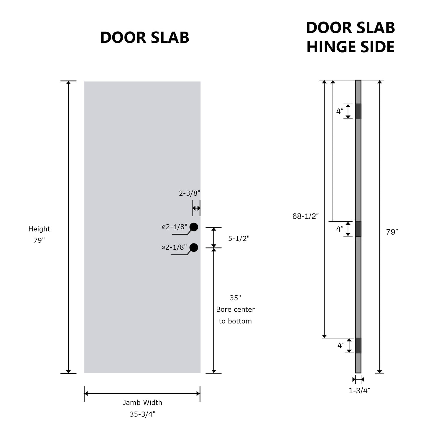 36 x 80 Fiberglass Entry Door with Brickmould & Frosted Glass