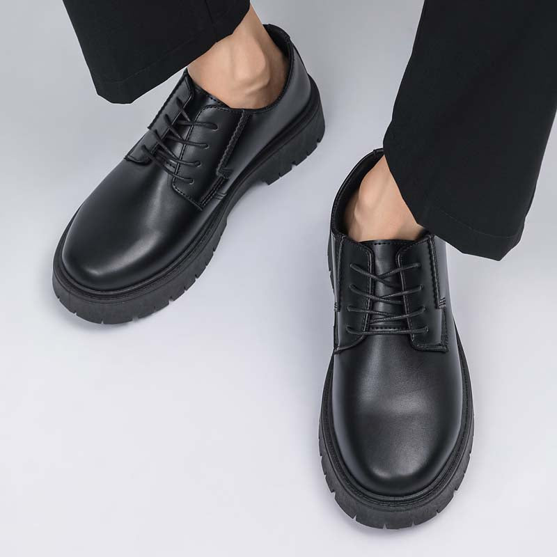 Men's Summer Breathable Height Increasing Derby Shoes, Business Formal Dress Shoes For Men