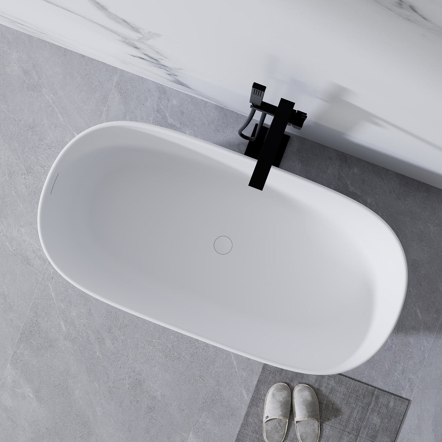 51" Freestanding Bathtub in Matte White
