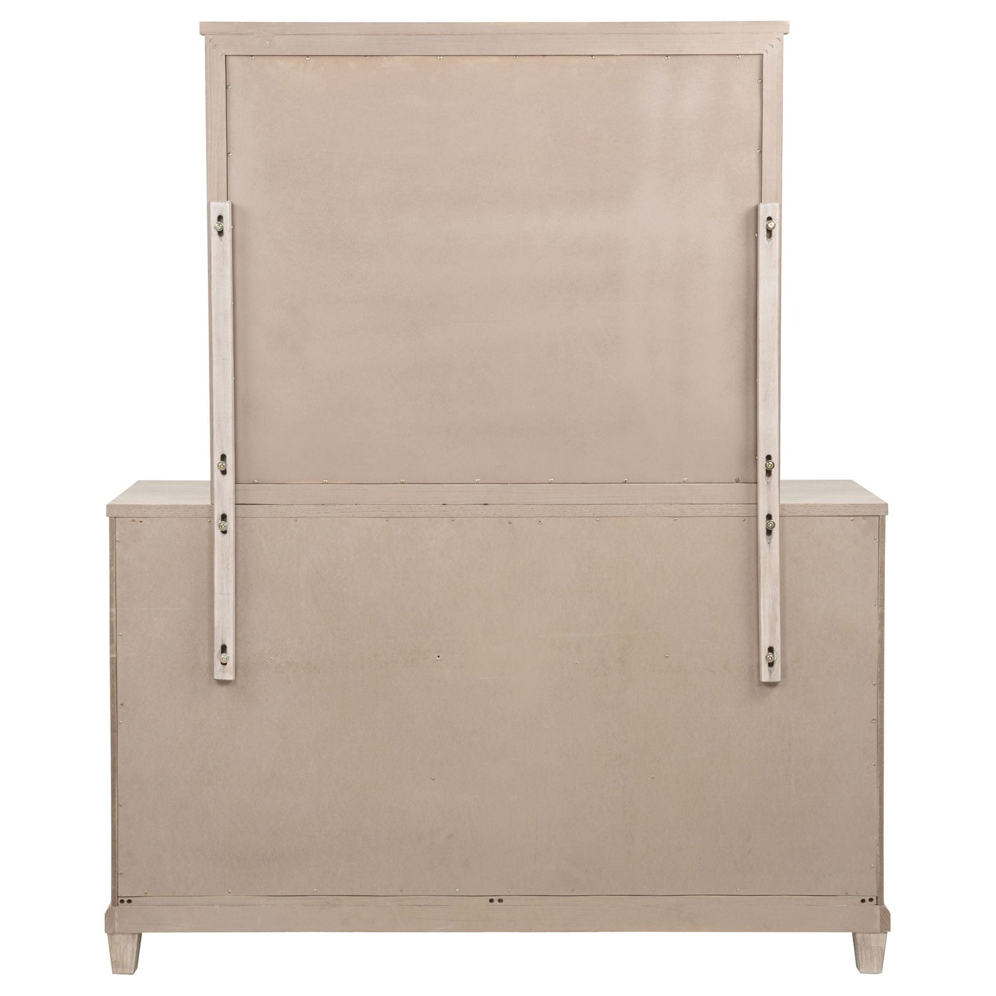 Pembroke 6-drawer Bedroom Dresser with Mirror Washed Oak