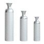 3 Pack Semi-Handcrafted Gold Metal Vase Collection