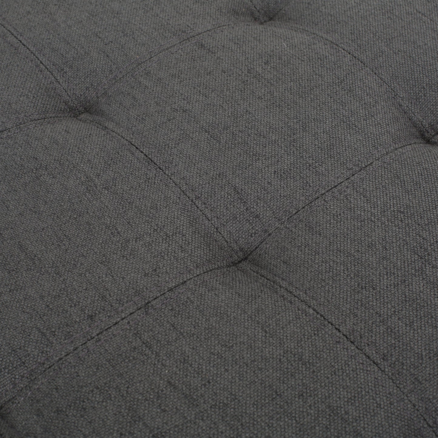 Upholstered Tufted Fabric Storage Ottoman