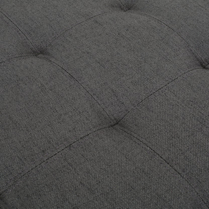 Upholstered Tufted Fabric Storage Ottoman