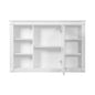 Wall Mounted Bathroom Storage Cabinet With Mirror, Medicine Cabinet With 6 Open Shelves And Adjustable Interior - White