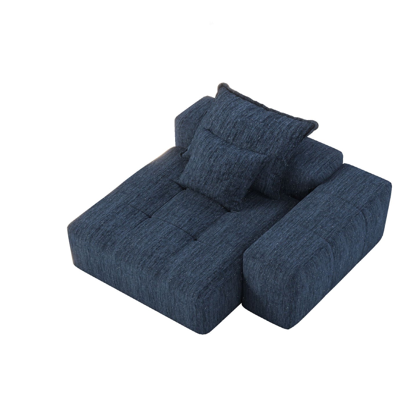 Modern Oversized Modular Sectional Sofa with Sparkling Chenille Fabric