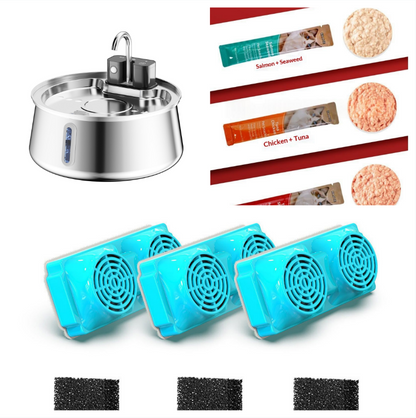 Stainless Steel Wireless Pet Water Fountain Kit