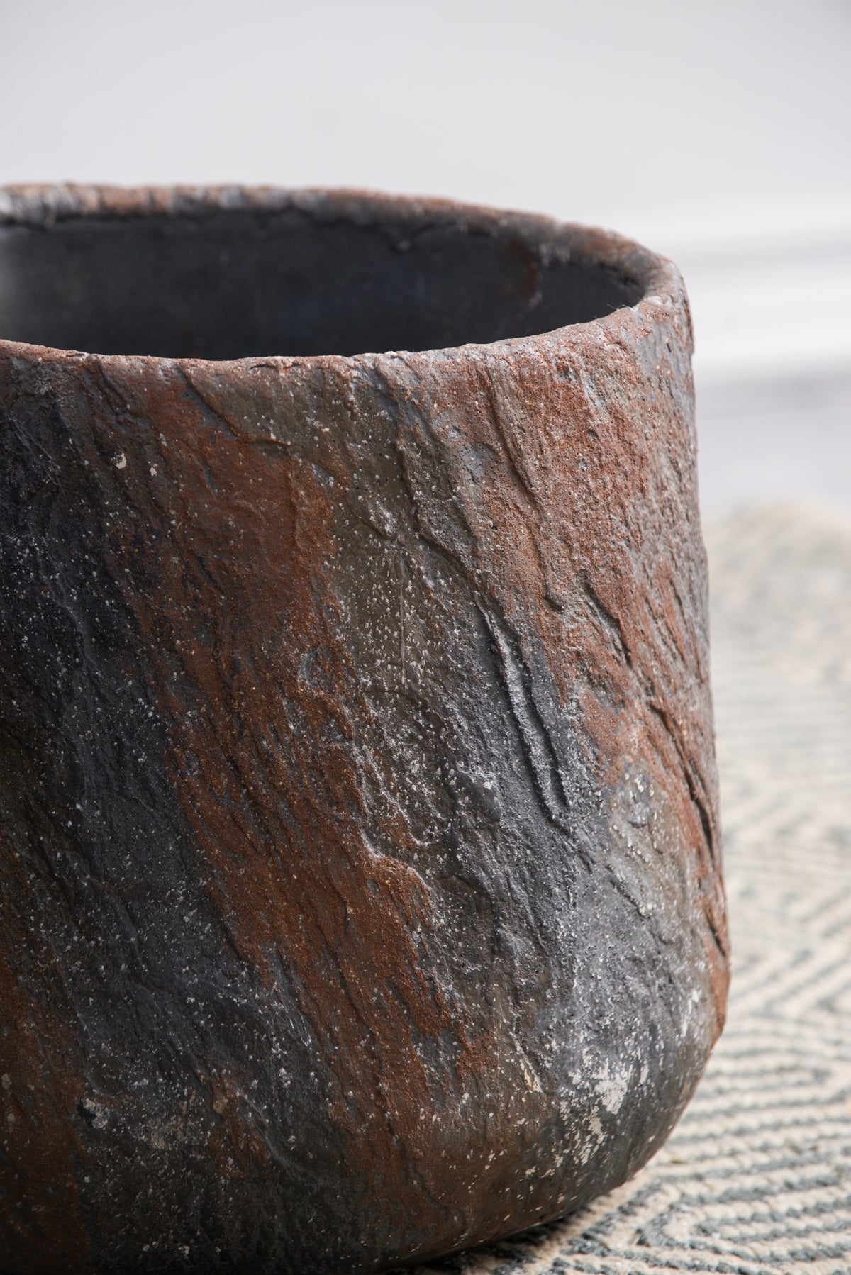 12.6x12.6x11.8" Cement Planter Small, Indoor Outdoor Garden Functional Decor