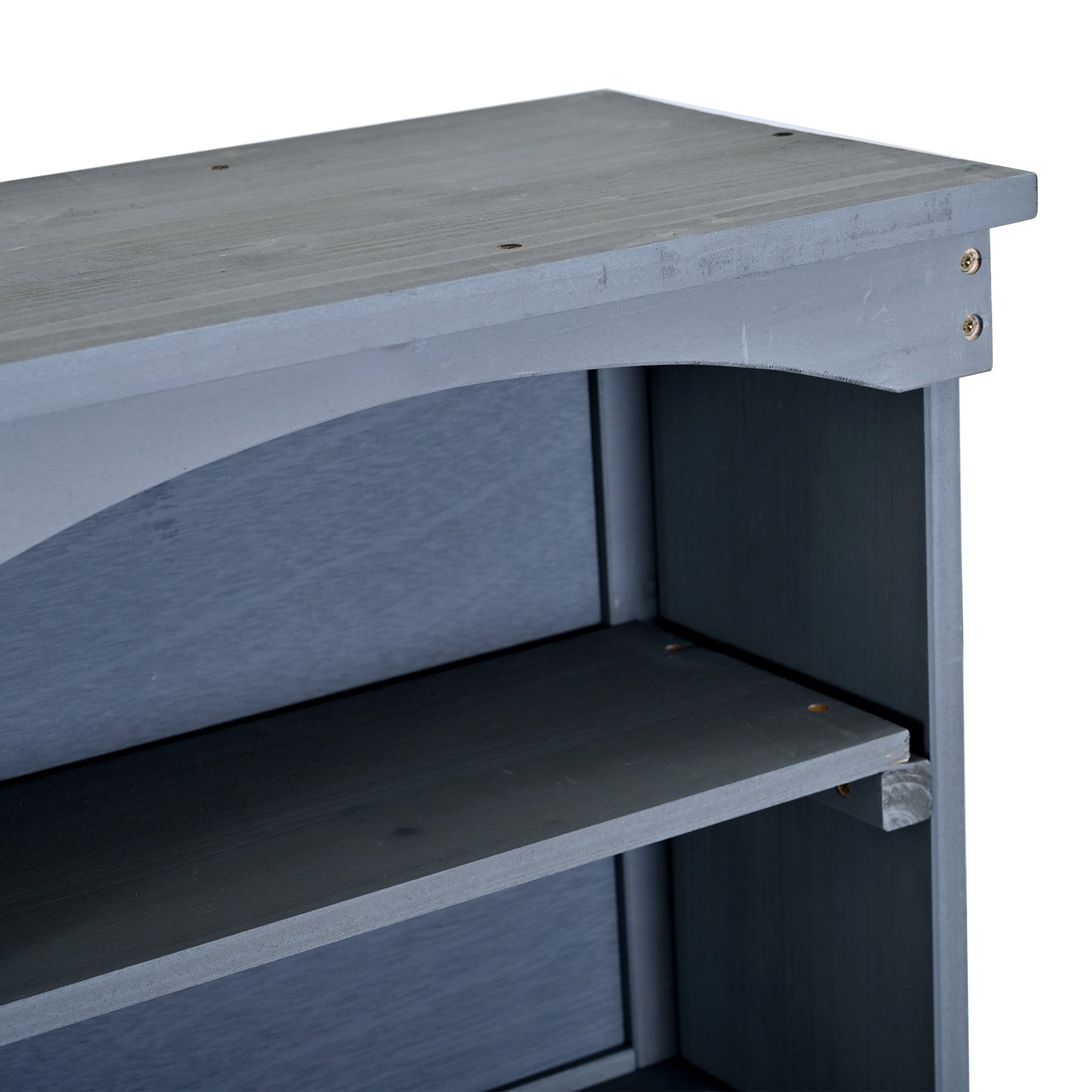 TOPMAX Large Fir Wood Potting Bench with Hutch and Storage