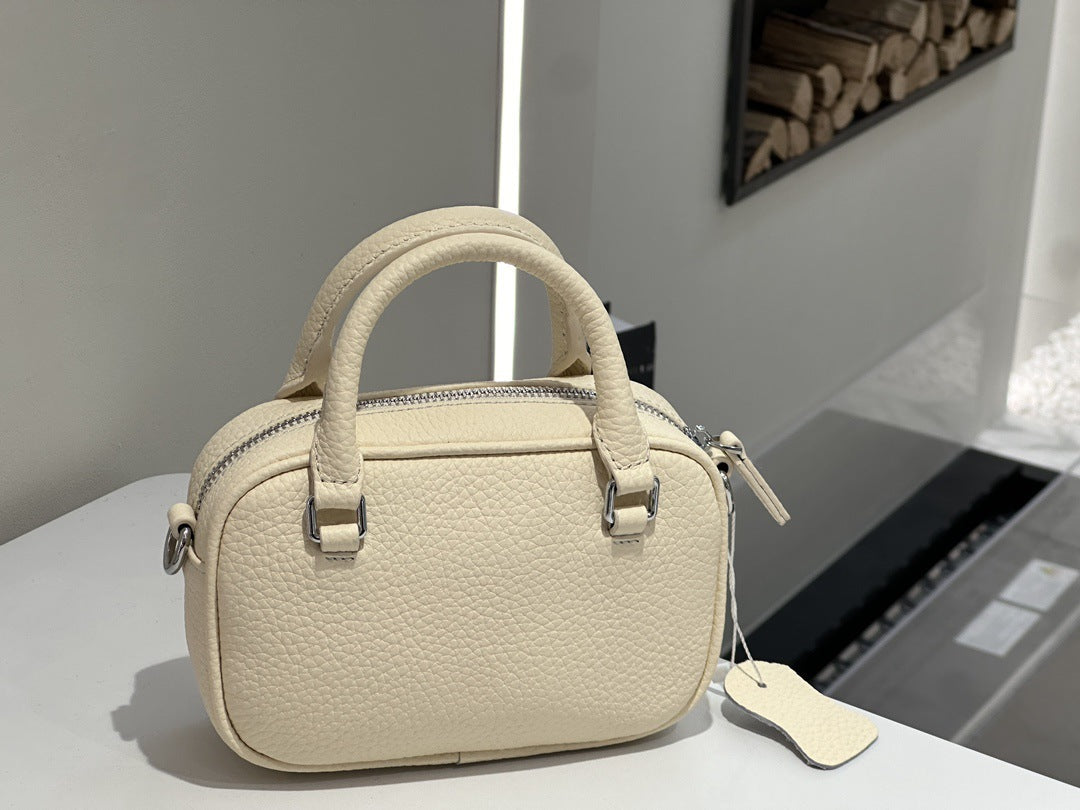 Light Luxury Women's Handbag, Stylish And Elegant Tote, Simple And Versatile, Top-layer Cowhide, Single Shoulder And Crossbody Bag, Mini Handbag